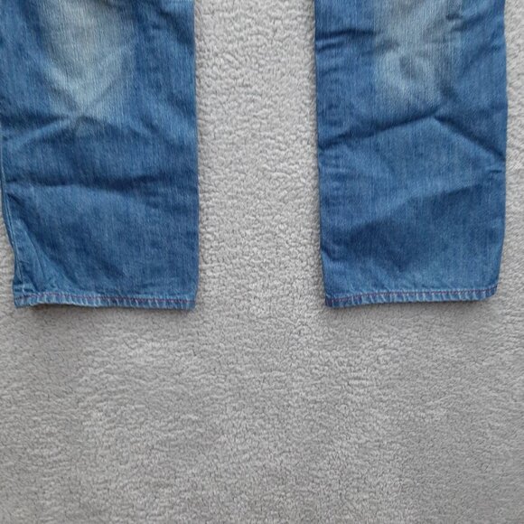 True Religion Mens Straight Leg Jeans Blue Denim  Size 33  Mexico 100% cotton - Picture 4 of 11